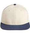 BB662 B662 Beechfield Contrast Flat Peak 6 Panel Cap Natural / Navy colour image